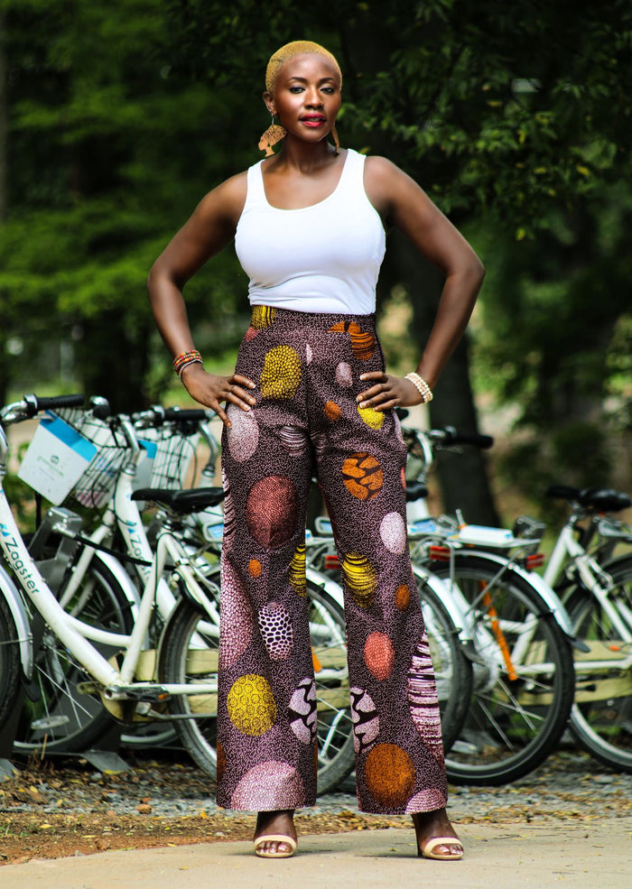 Yabra Ray African  Ankara Print Dress Pants