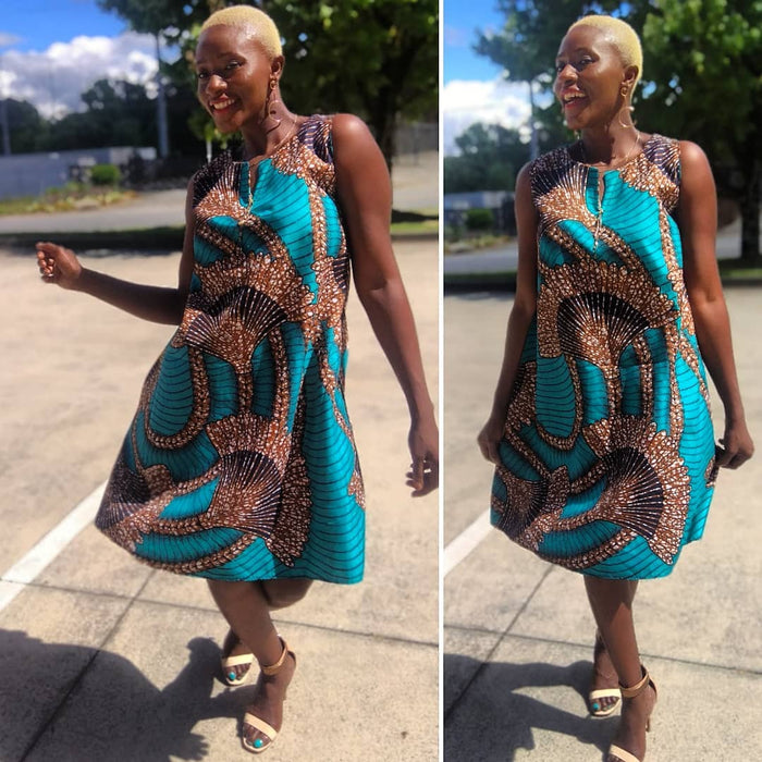 Mosope free African Ankara Print Dress
