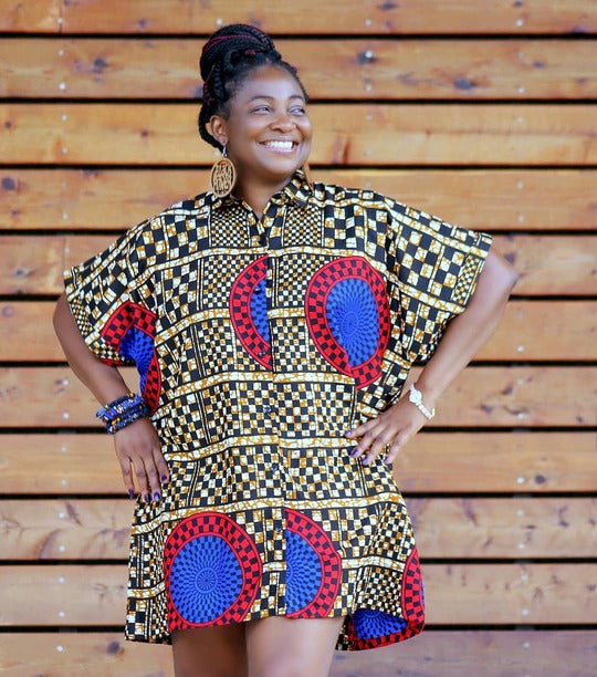 Tinuola Mini African Print Dress